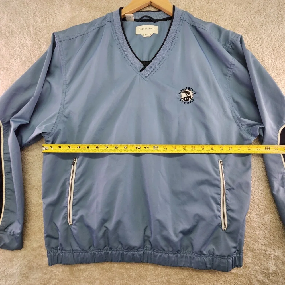 Cutter & Buck Windbreaker Mens M Blue Pebble Beach Golf Links Pullover Jacket
